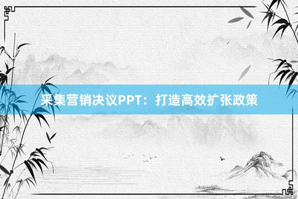 采集营销决议PPT:打造高效扩张政策